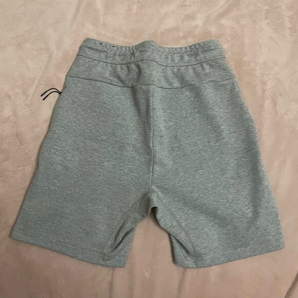 Nike Men’s Gray Grey Mélange Cotton-Blend Jersey Drawstring Shorts Size Small - Picture 6 of 8